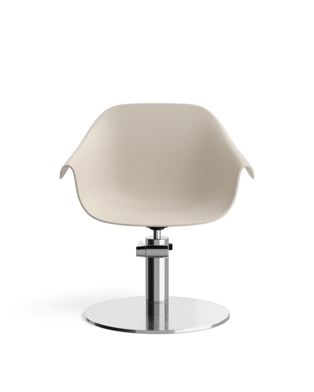Eco - Beige hairdresser's chair - Chrome plate foot